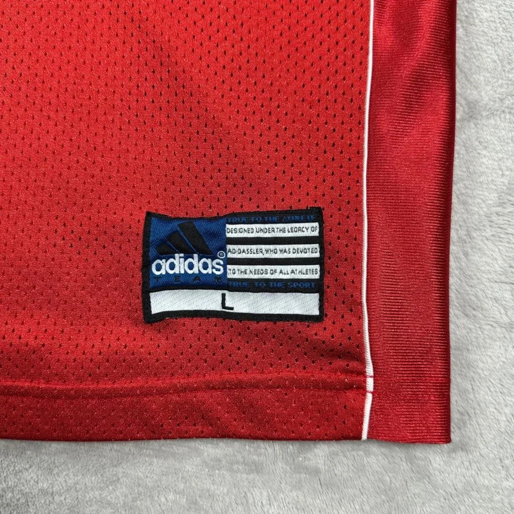 Vintage Nebraska Huskers Jersey Mens Large Red #30 NCAA Football Adidas 00s Y2K